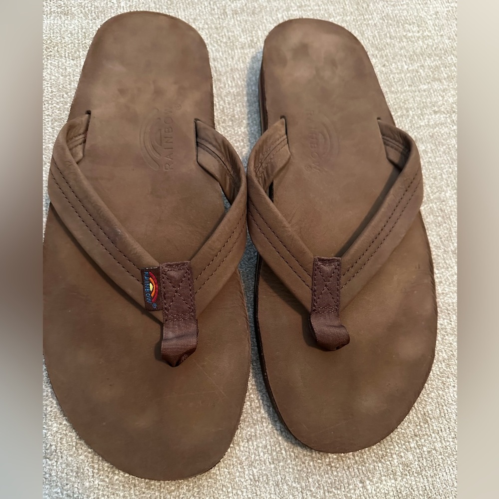 Rainbow Flip Flop Sandals Size 14